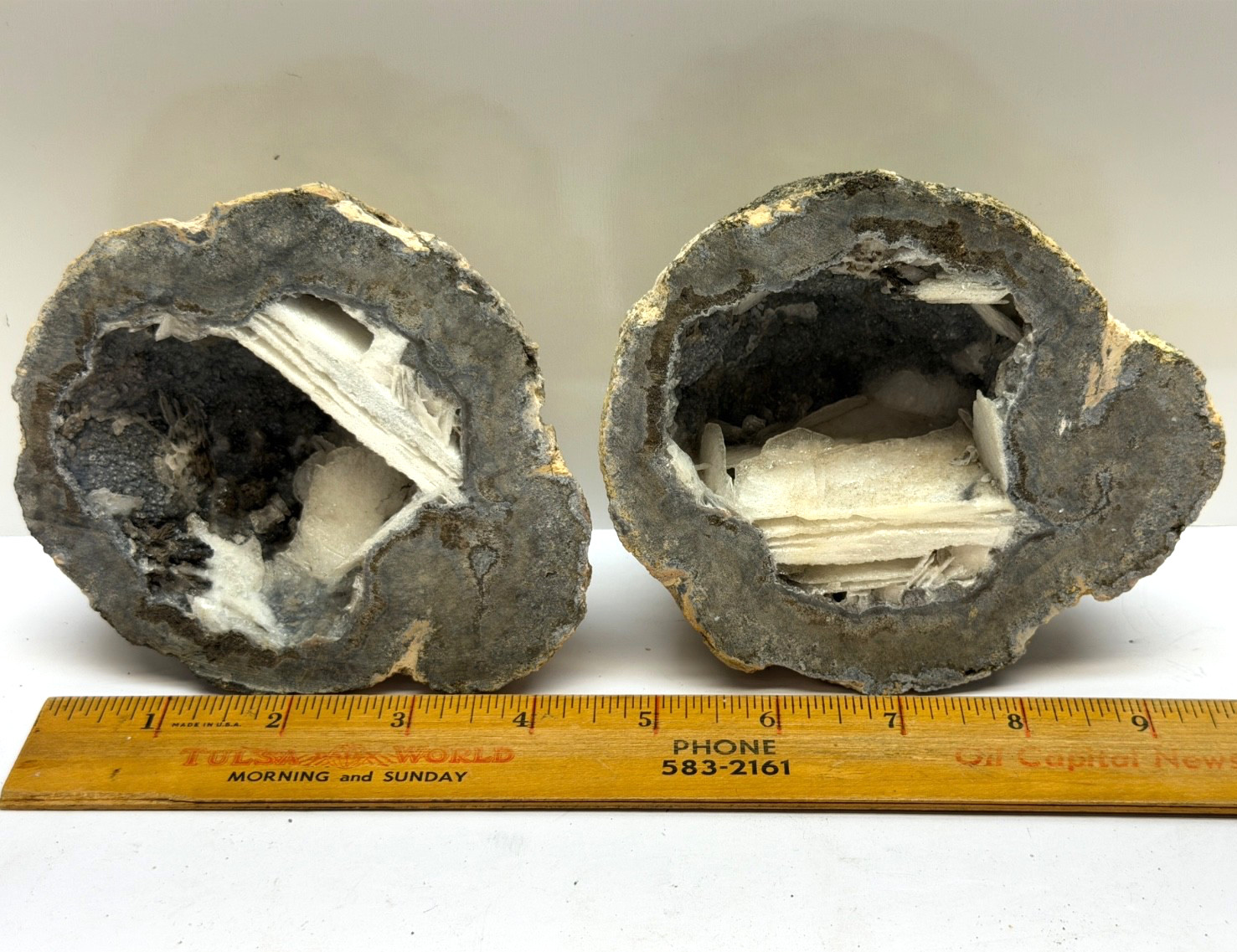 Split Pair Authentic Natural Unpolished Quartz Crystal Blade Las Choyas Geode 4″