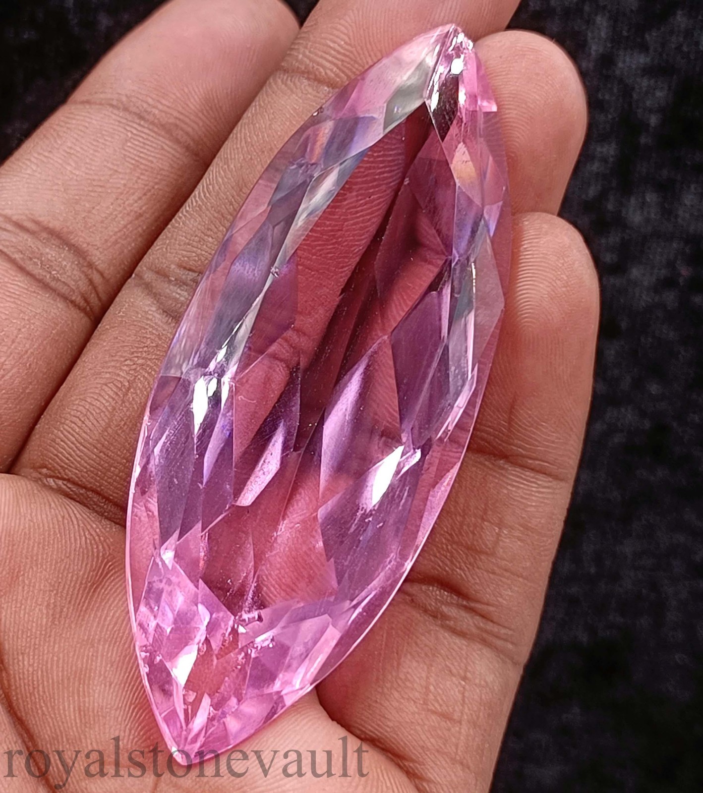 IGL Certified 202.65Ct Natural Pink Sapphire Marquise Shape Gem Collector’s 5ANI