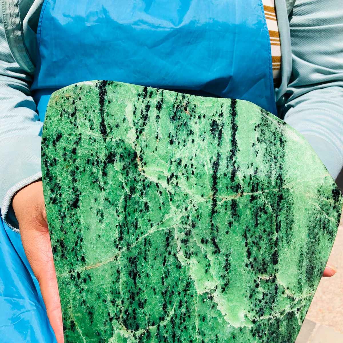 18.74LB Natural red and green treasure mineral specimen