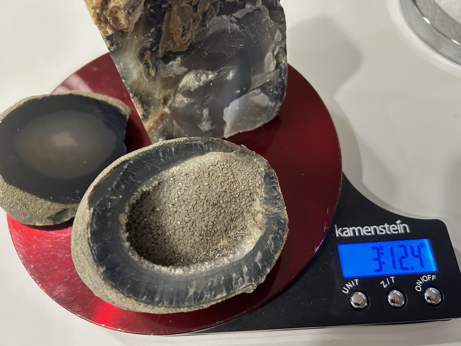 Set of Natural Agate & (2) Quartz Geode Gemstones – Total Approx. Weight 4 lbs