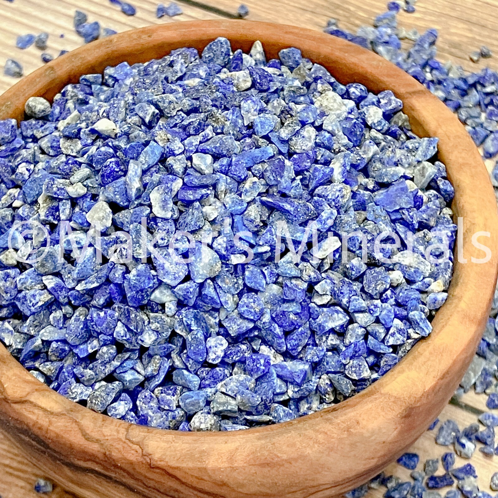 Crushed Lapis Lazuli (Grade A) Chips, Coarse Crush (2mm-4mm) Inlay, Resin Art