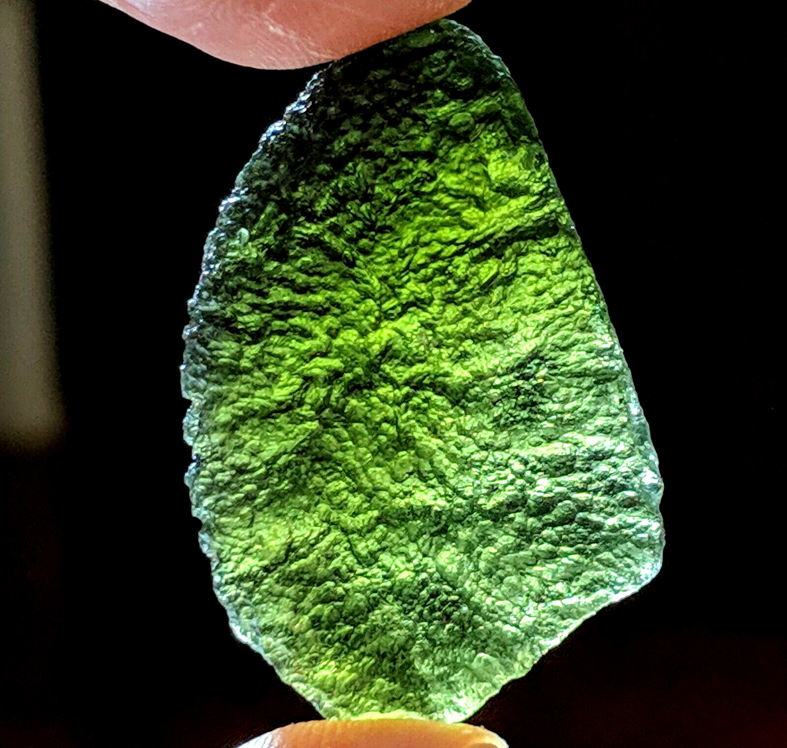 MOLDAVITE AUTHENTIC Tektite Crystal Specimen Green Synergy 12 Amulet Talisman