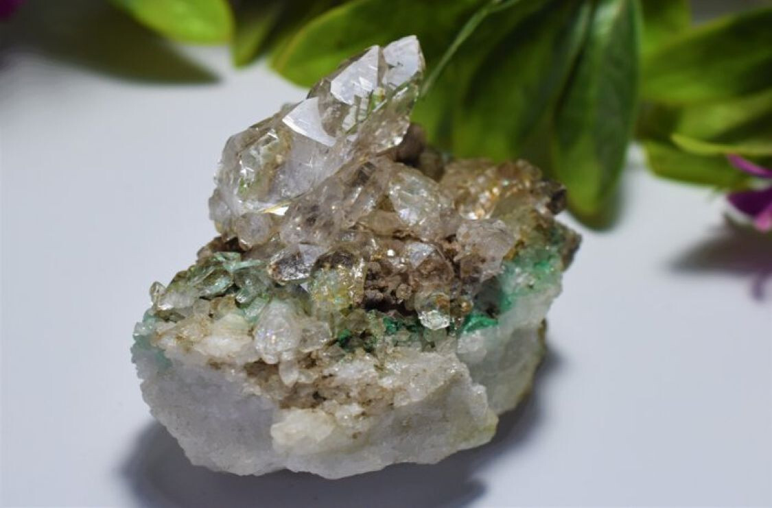 Full Terminated Eye Clean Quartz Crystals on Matrix. PAK, Skardu, 164gram