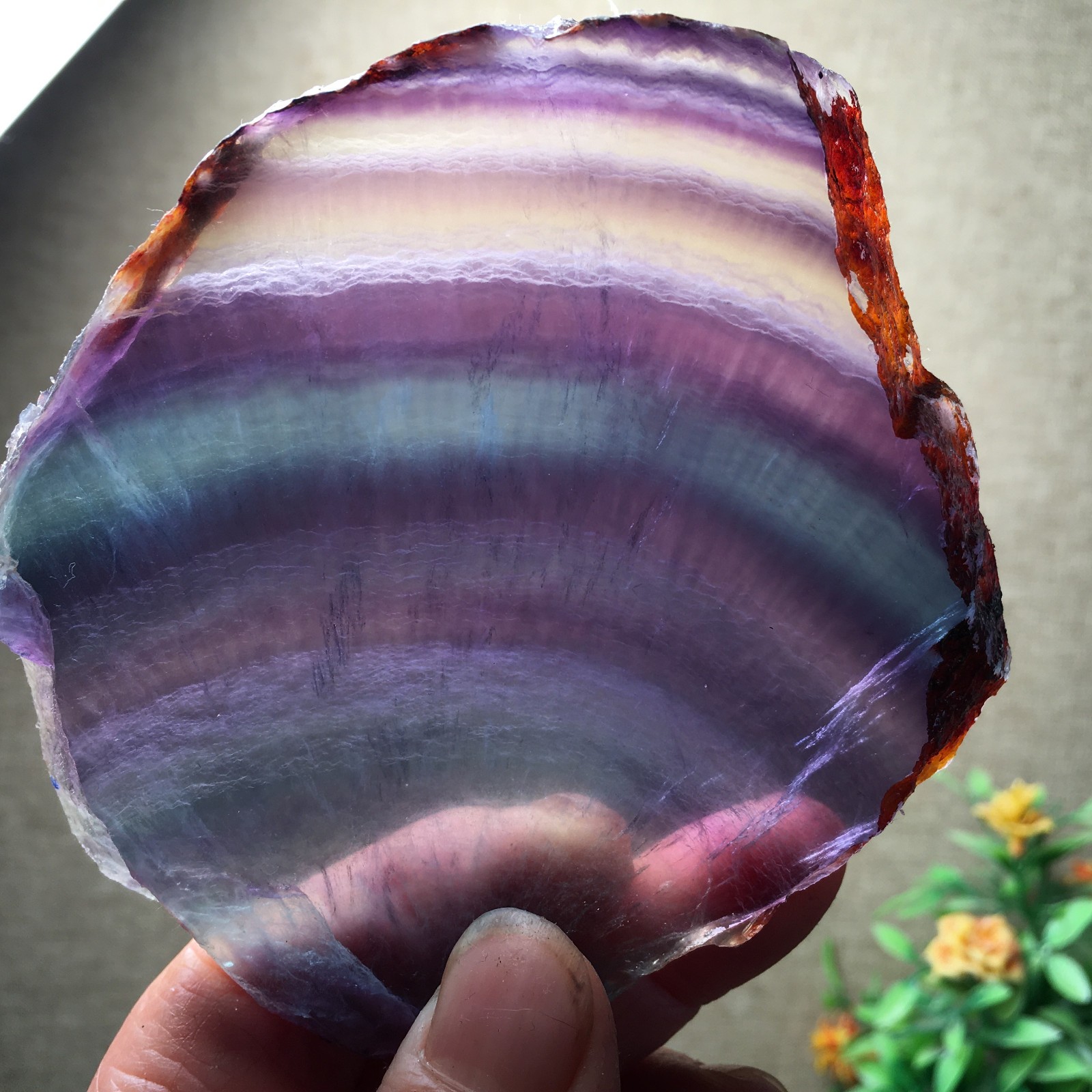 205g Natural Fluorite Crystal Rough stone specimens China fb1461