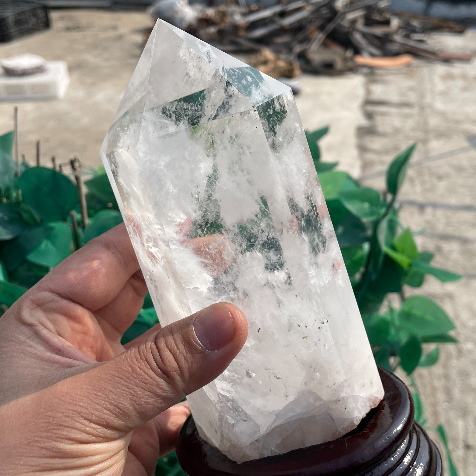 ALL 2.8LB Natural clear quartz Blue needle obelisk crystal point healing G6961