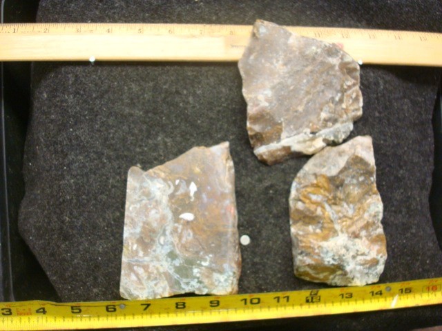 maury mountain moss 2 end cuts 1 slab polished on the face