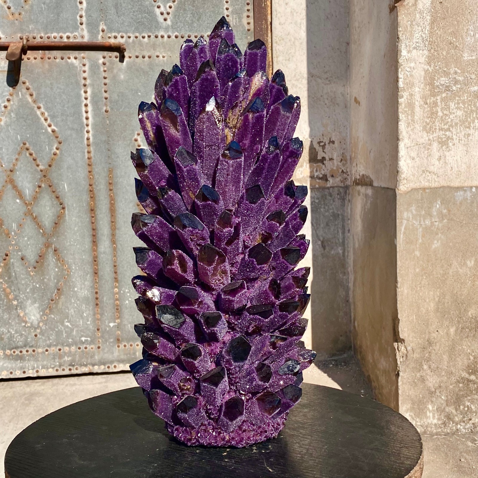 24.8LB New Find purple PhantomQuartz Crystal Cluster MineralSpecimen