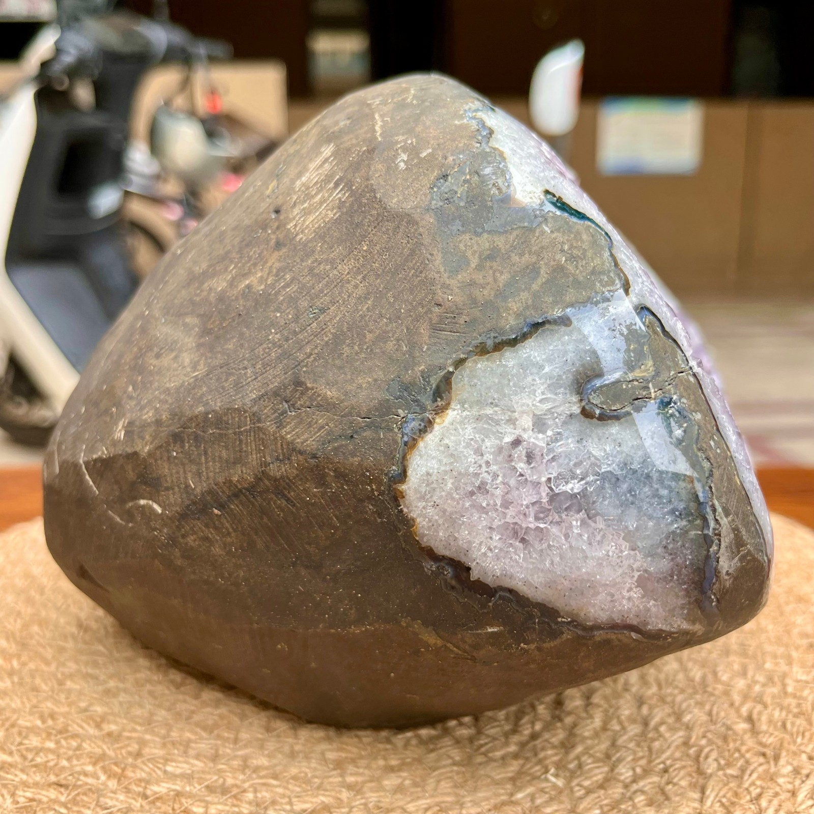 Amethyst Crystal Geode Cluster Natural Druzy Cave Display Stone 11.2 lb