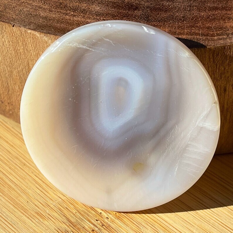 Natural Unique Agate Disk – Gem Slice Crystal Round Cookie flat Stone