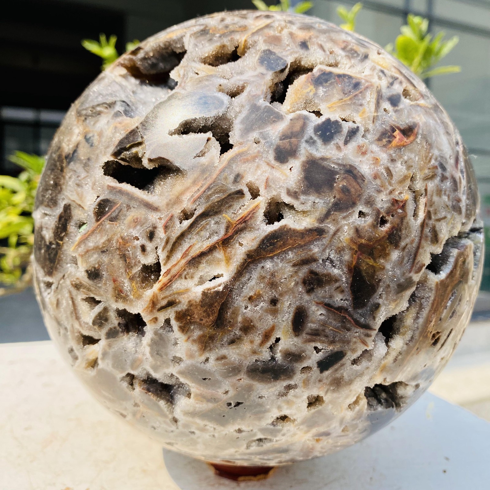 Natural Sphalerite ore Quartz Sphere Quartz Crystal Ball Reiki Healing 5900g