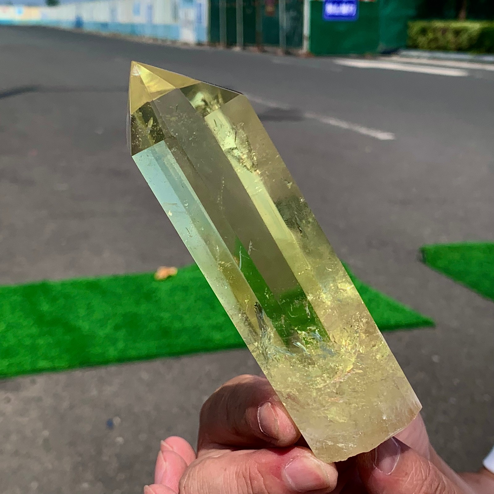 284G Natural citrine obelisk tower wand points spiritual healing