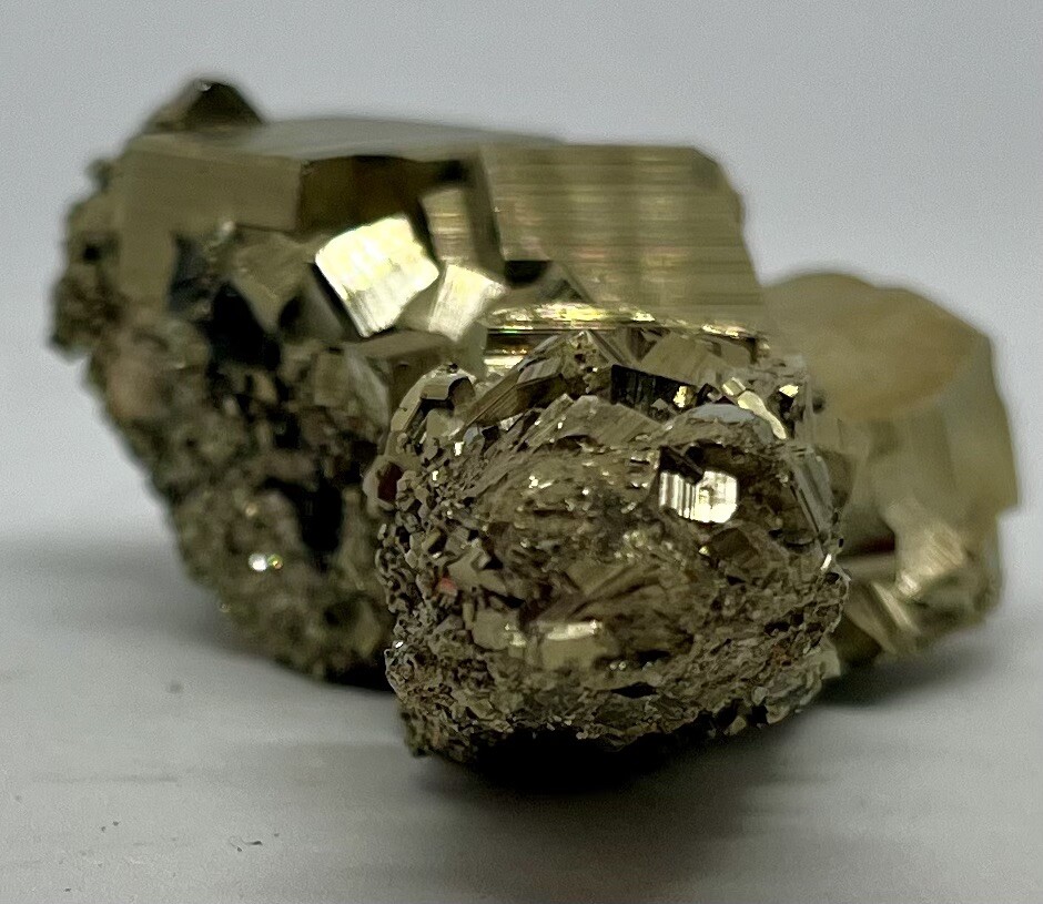 Rhombic PYRITE Crystal Cluster 100% Natural From Peru