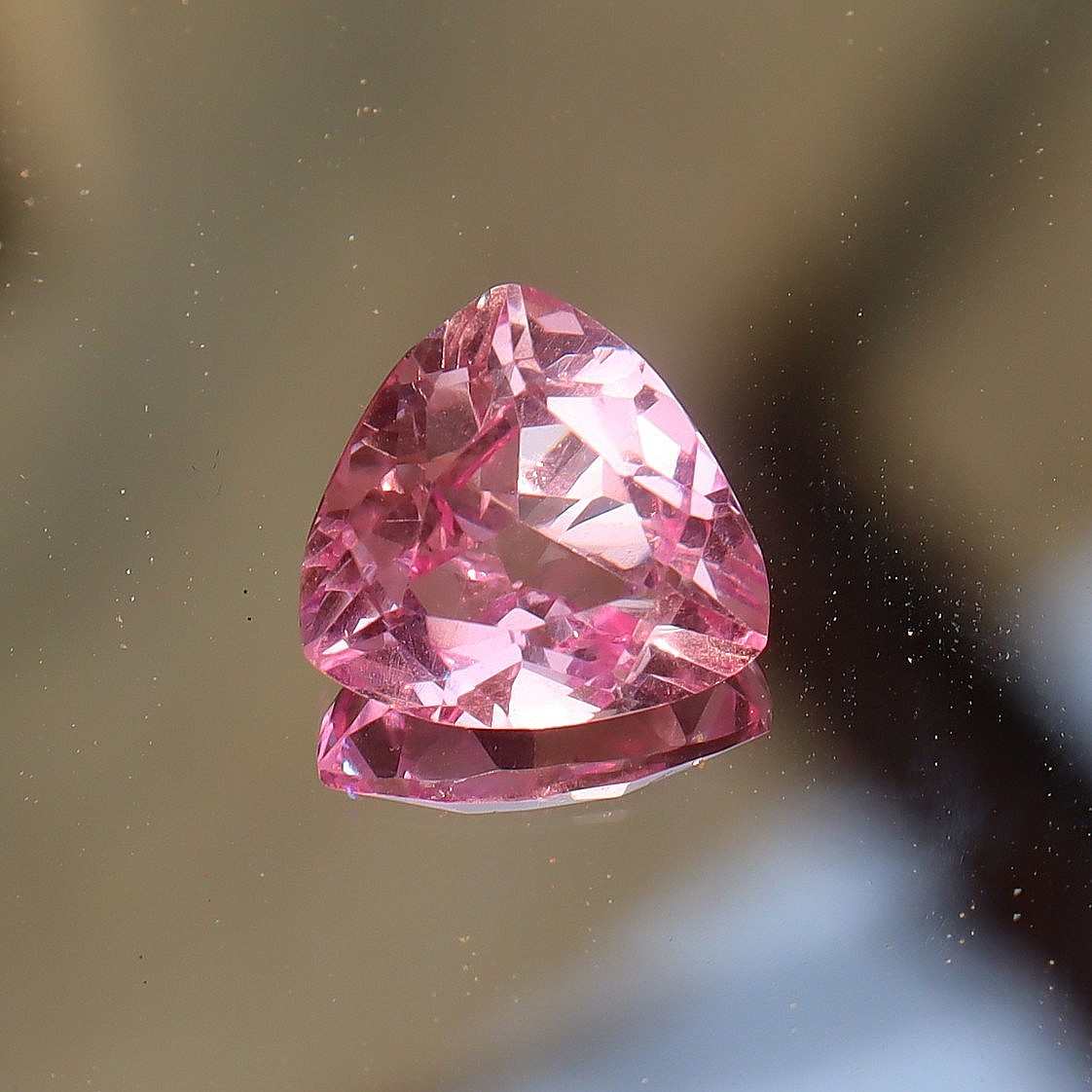 AAA+ Natural Pink Sapphire Trillion Cut 6 Ct Certified Loose Gemstone