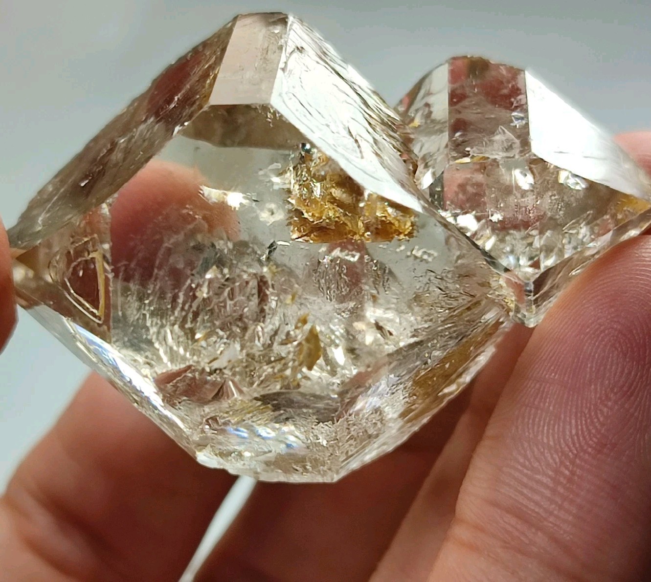 Herkimer Diamond Quartz DT Crystal With Good Clarity & Nice Growth-90-grams.