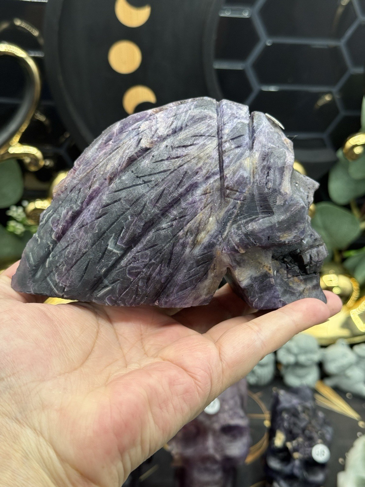 Natural Fluorite Skulls Raw Specimen Feather cube blue purple green free ship