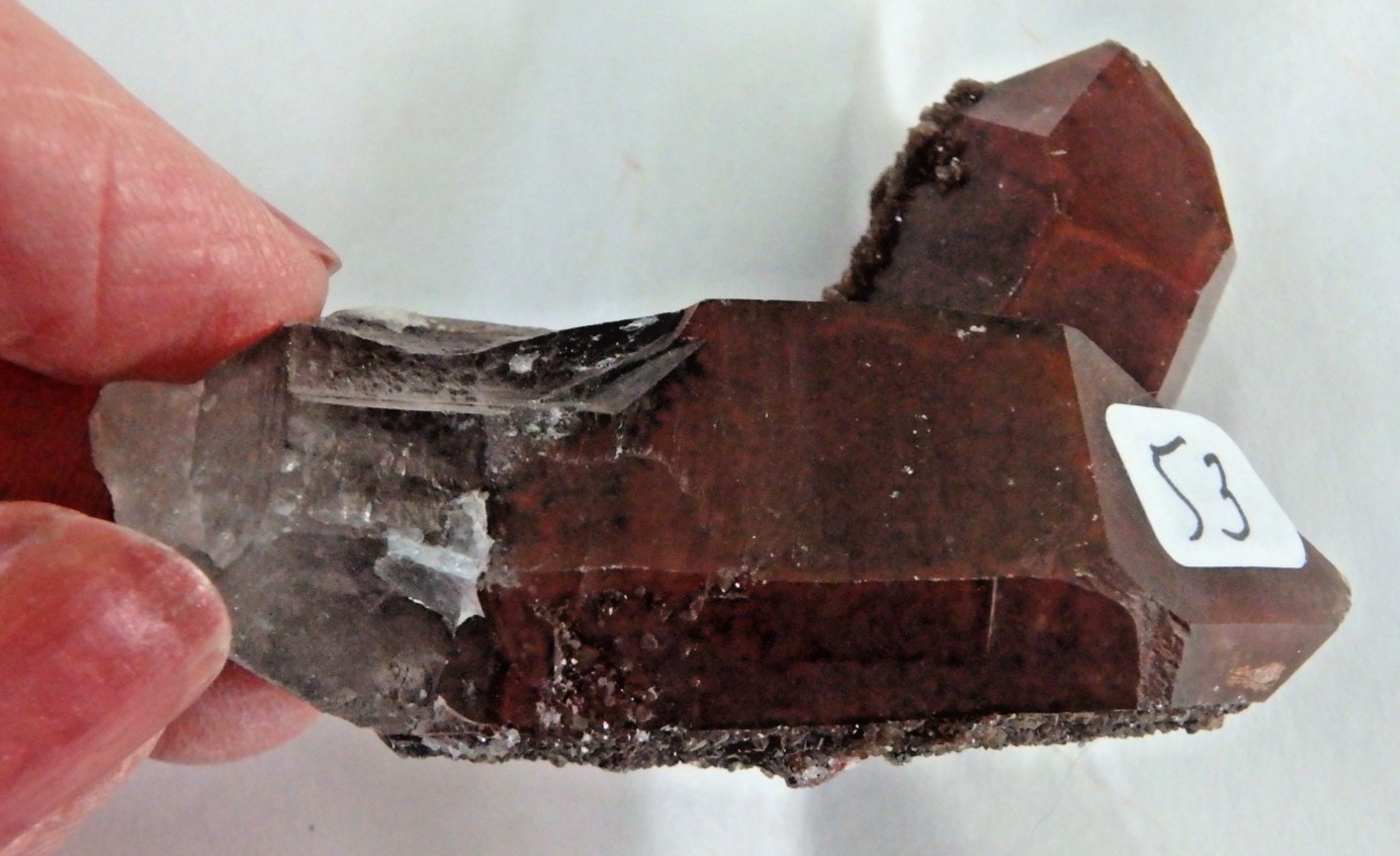 Crystal Red Hematite on Quartz $53 Morocco 54.7 grams key