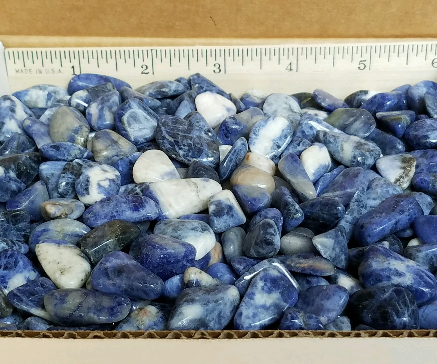 1/4 lb Tumbled Sodalite Quartz Gemstone Crystals 30-50 Stones Gem Rock Specimens