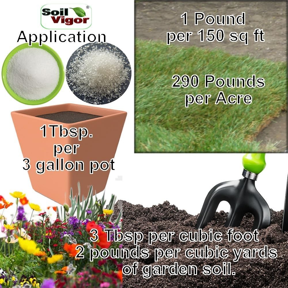 Potassium Based Water Crystals for Plants – 1 lb Hydrogel Reduces Watering Needs