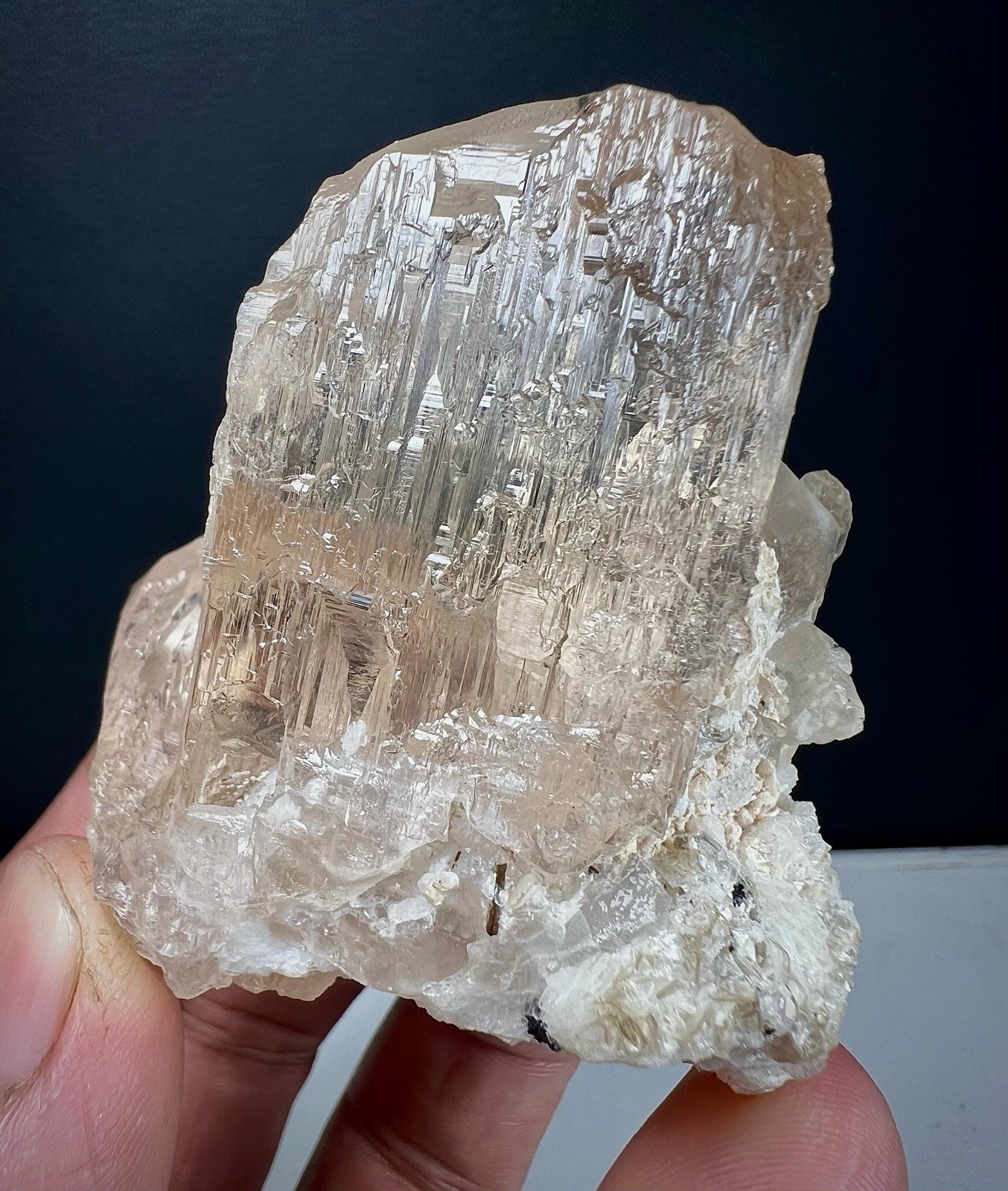 155 Gram Terminated Eye Clean Topaz Etched Topaz Huge Crystal From Skardu @PAK