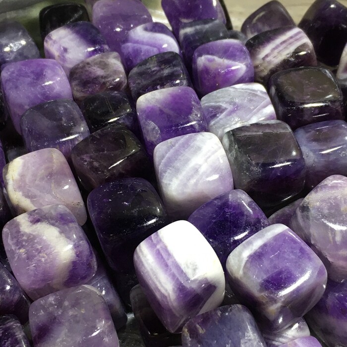 10pcs Dream Amethyst stone Square shape Stone decoration 10-13mm