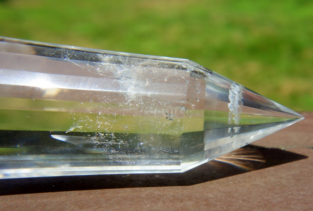 Vogel Inspired 24 Sided Lemurian Quartz Double Terminated Crystal Wand