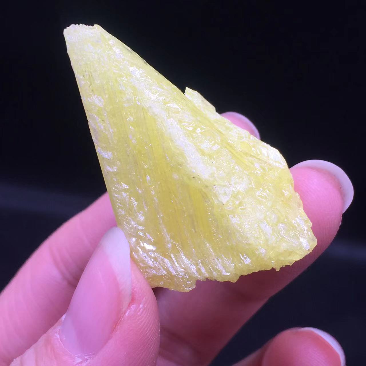 Natural Sulfur Sulphur Quartz Crystal Cluster Specimen Reiki Raw Gemstone 1Pc