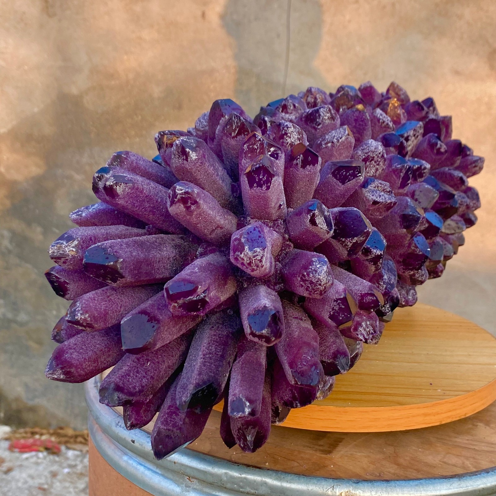 27.88LB New find purple phantom crystal quartz cluster mineral specimen healing
