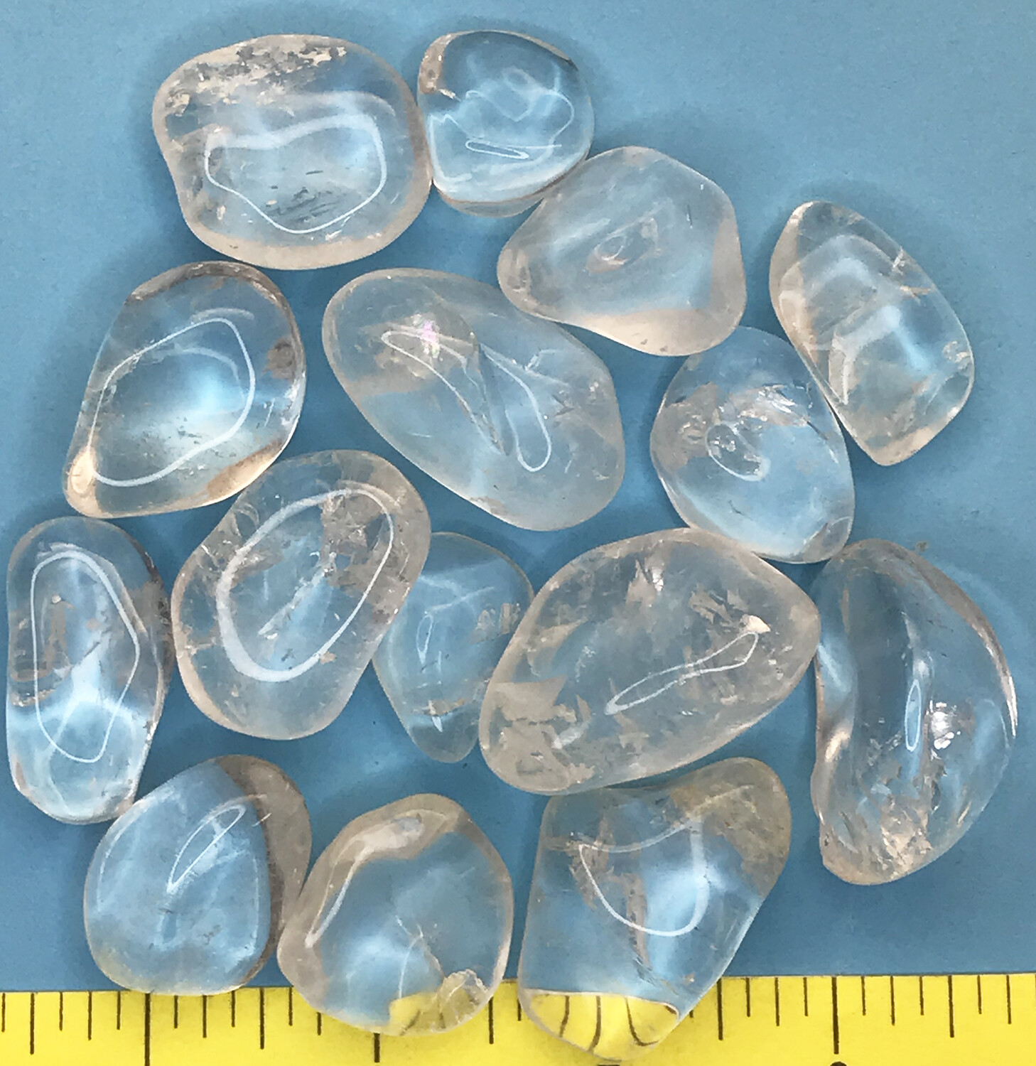 QUARTZ CLEAR Small to Large (1/2 to 1-1/2″) polished crystal quartz 1/2 lb.