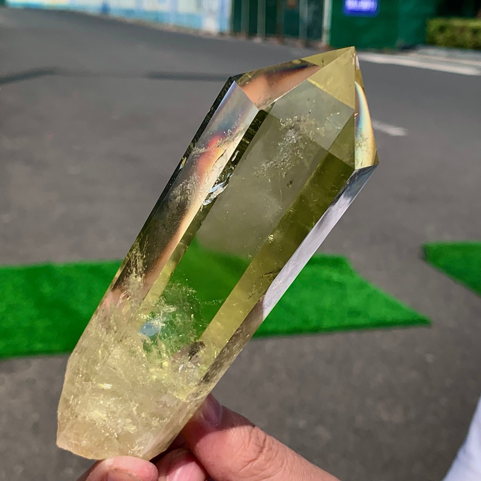284G Natural citrine obelisk tower wand points spiritual healing