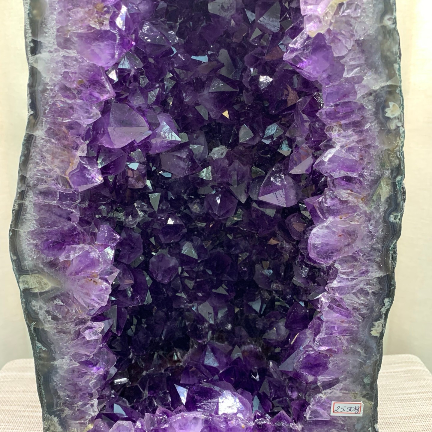 55LB Natural Amethyst Geode Quartz Crystal Cluster Cathedral Energy healing