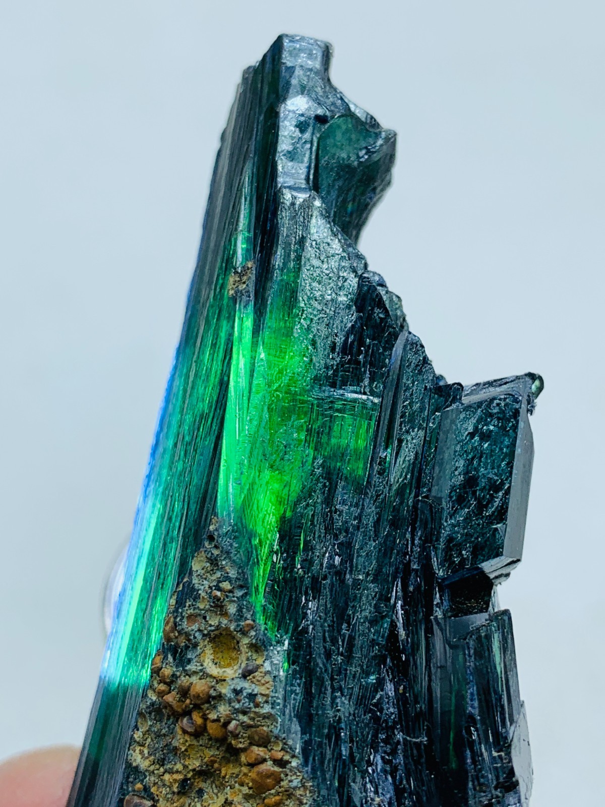 148ct 68mm TOP EXCELLENT BLUE GREEN VIVIANITE CRYSTALS Specimen FROM Brazil