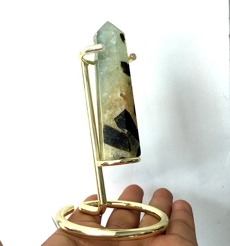 1pcs Golden Crystal ball and crystal pillar alloy bracket