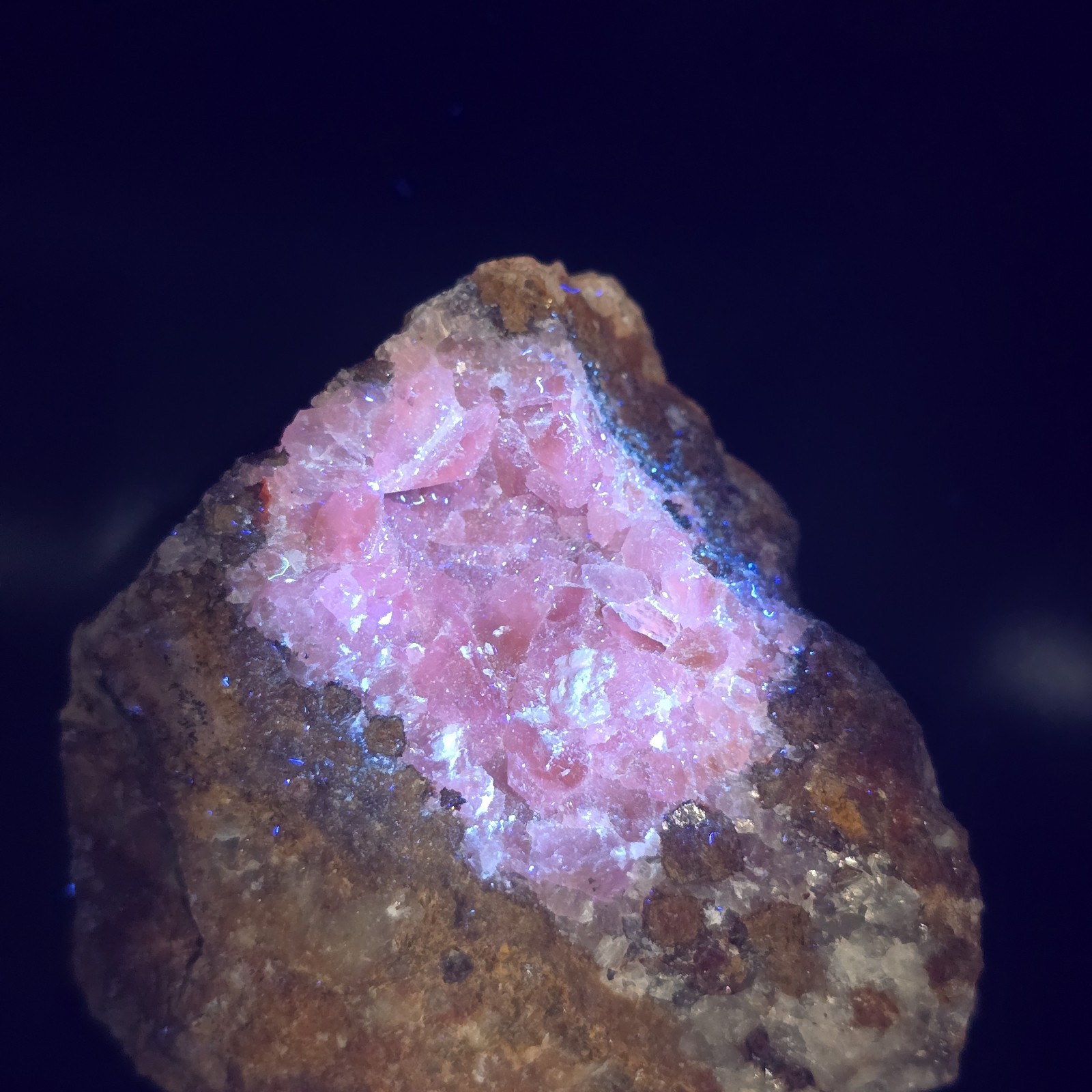 COBALTO CALCITE Crystal Mineral Specimen Druzy Cluster Cobaltian CONGO