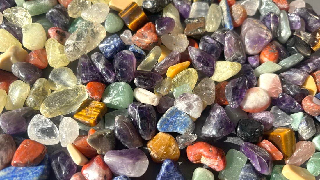 1 LB Bulk Mixed Natural Quartz Crystal Mineral Tumbled Chips Stones