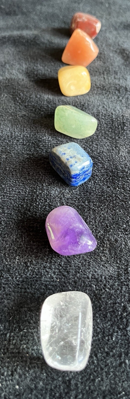 Set Of 7 Chakra Stones With Blue Storage Bag – Pre Owned