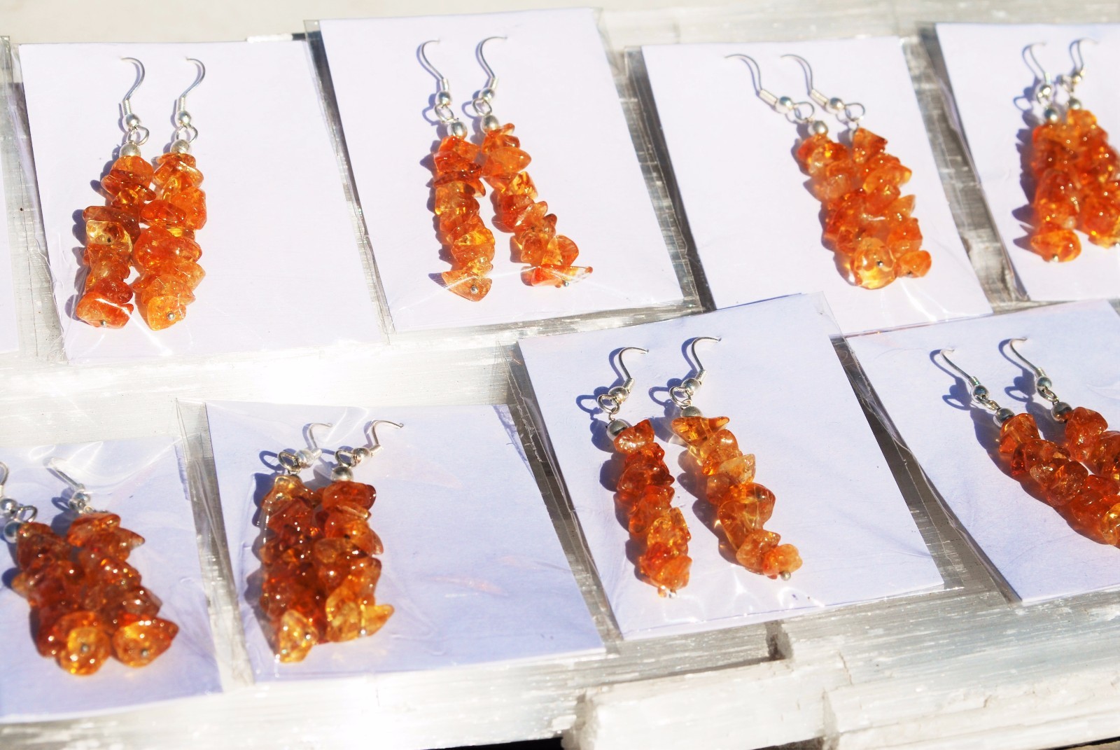 CHARGED Natural Citrine Crystal Chip Earrings REIKI Energy! ZENERGY GEMS™