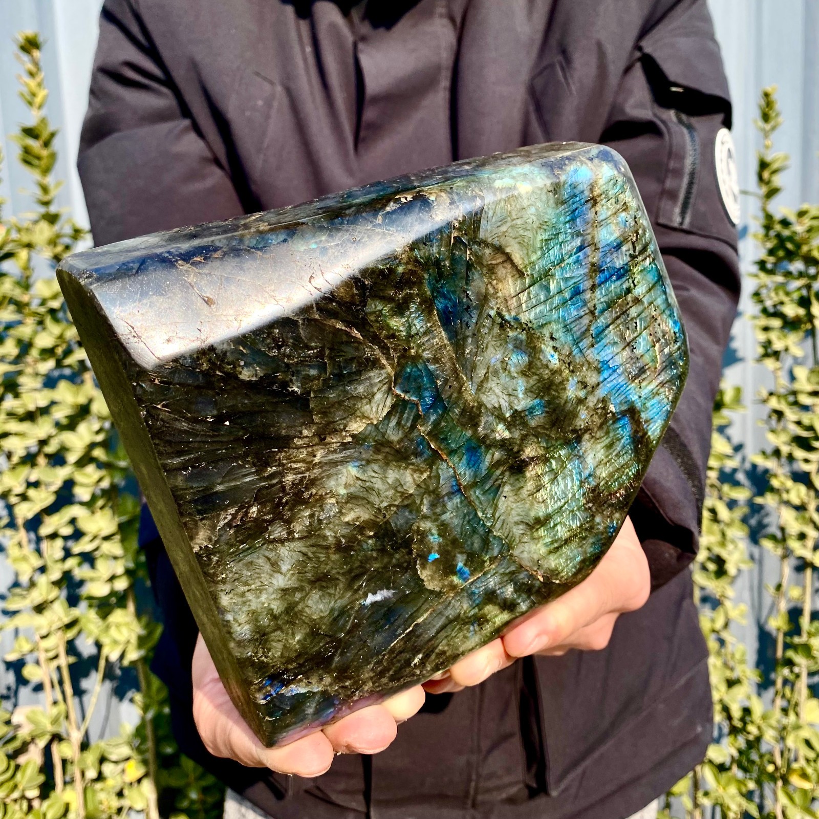 8.19LB Natural Gorgeous Labradorite Quartz Crystal Stone Specimen Healing