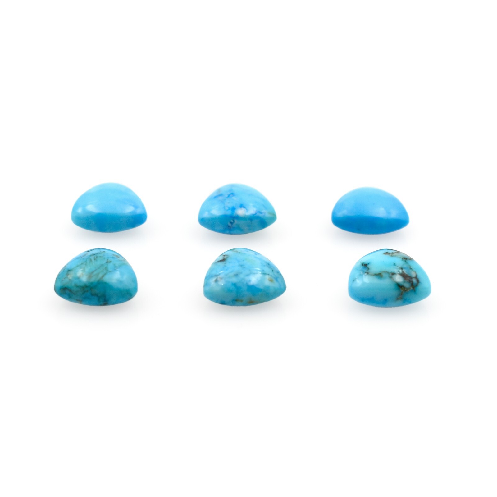 Natural Turquoise Trillion Shape Plain Smooth Loose Gemstone For Jewelry Making