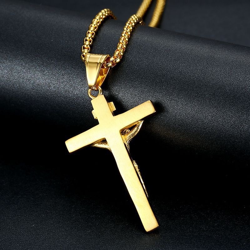 Fashion Jewelry Retro cross Pendant Skull Tide flow Necklace Gift Healing