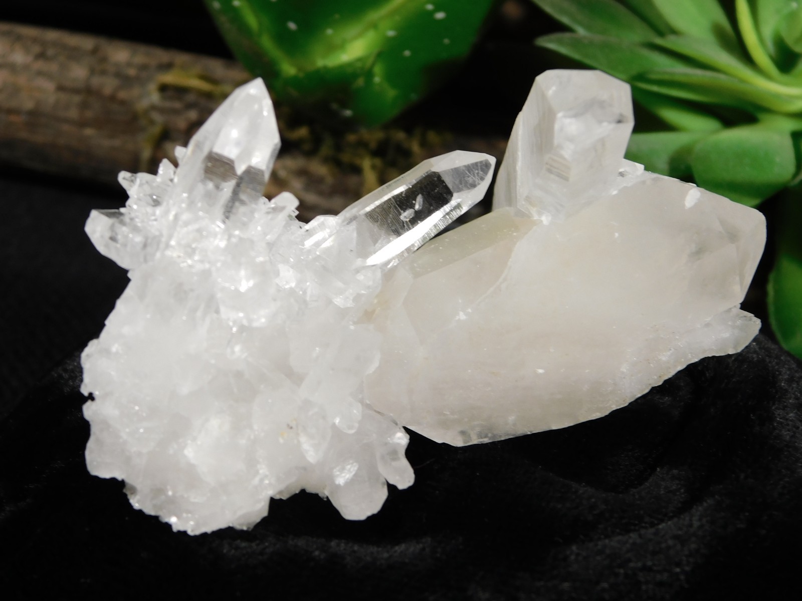 SUPER! TRANSLUCENT Quartz Crystal Cluster Collier Creek ARKANSAS 78.5gr
