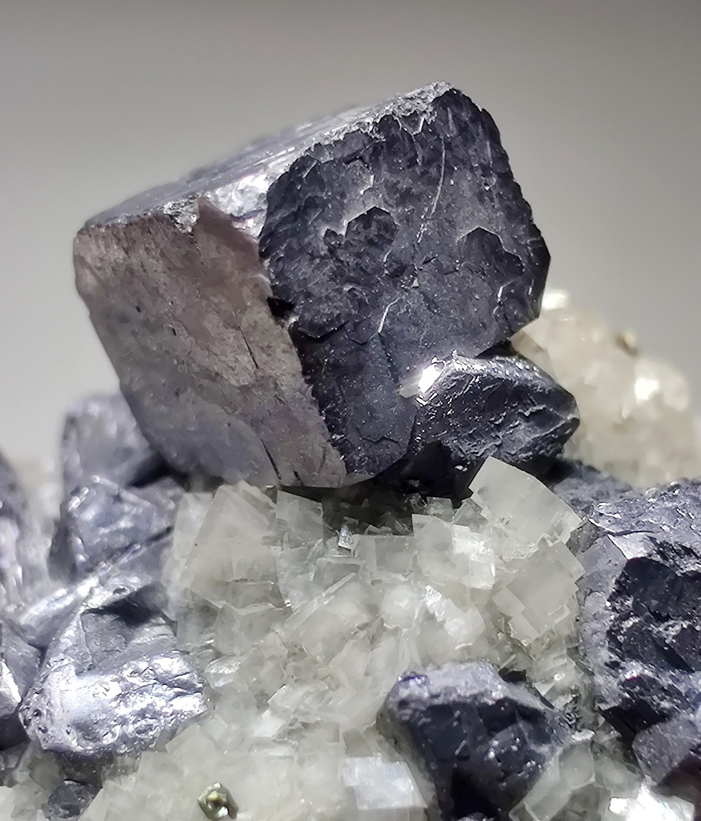 Galena with Dolomite, Chalcopyrite crystals. Viburnum Trend, Missouri. 59 grams.