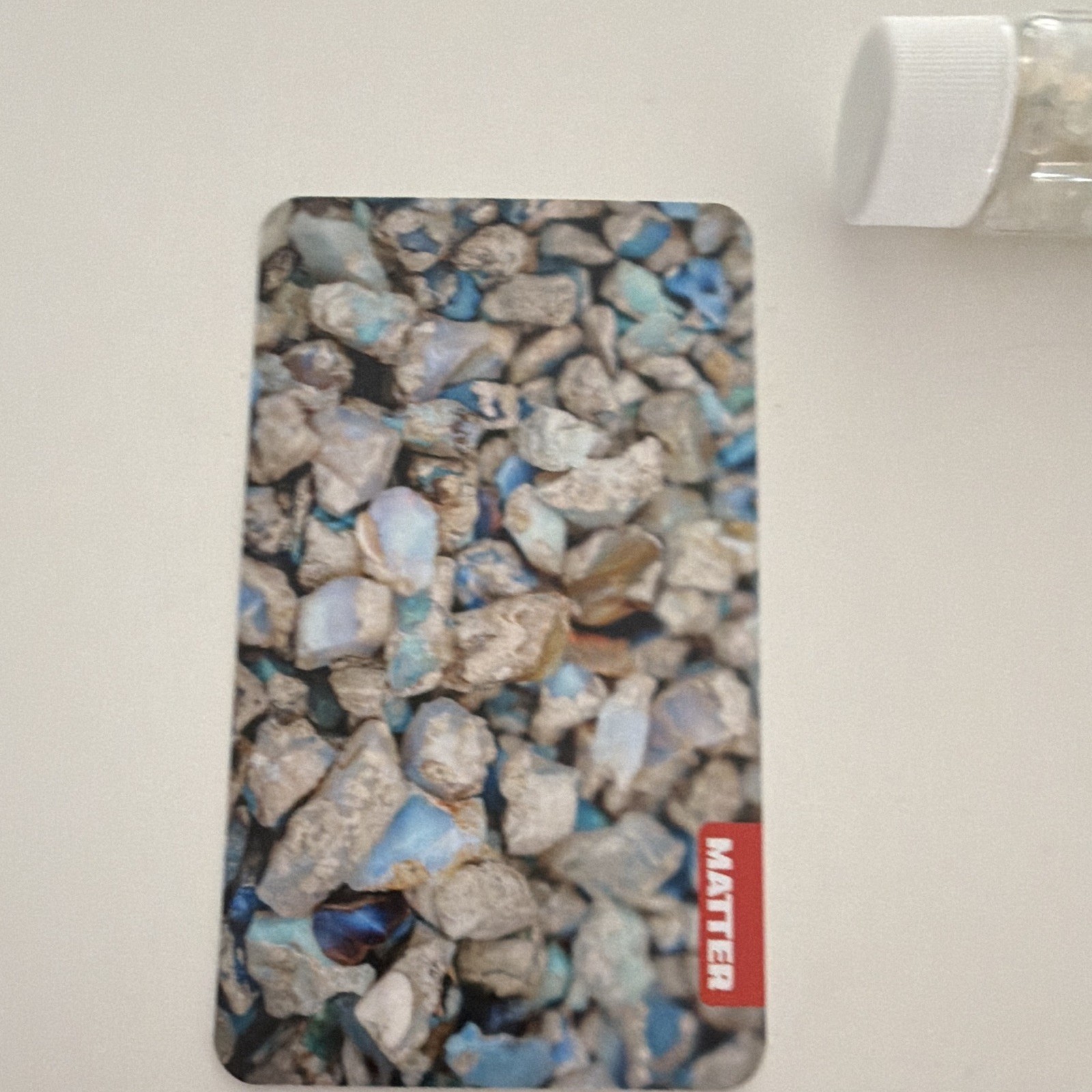 Opal Natural Rough Crystal Chips Vial Sample + Information Card.