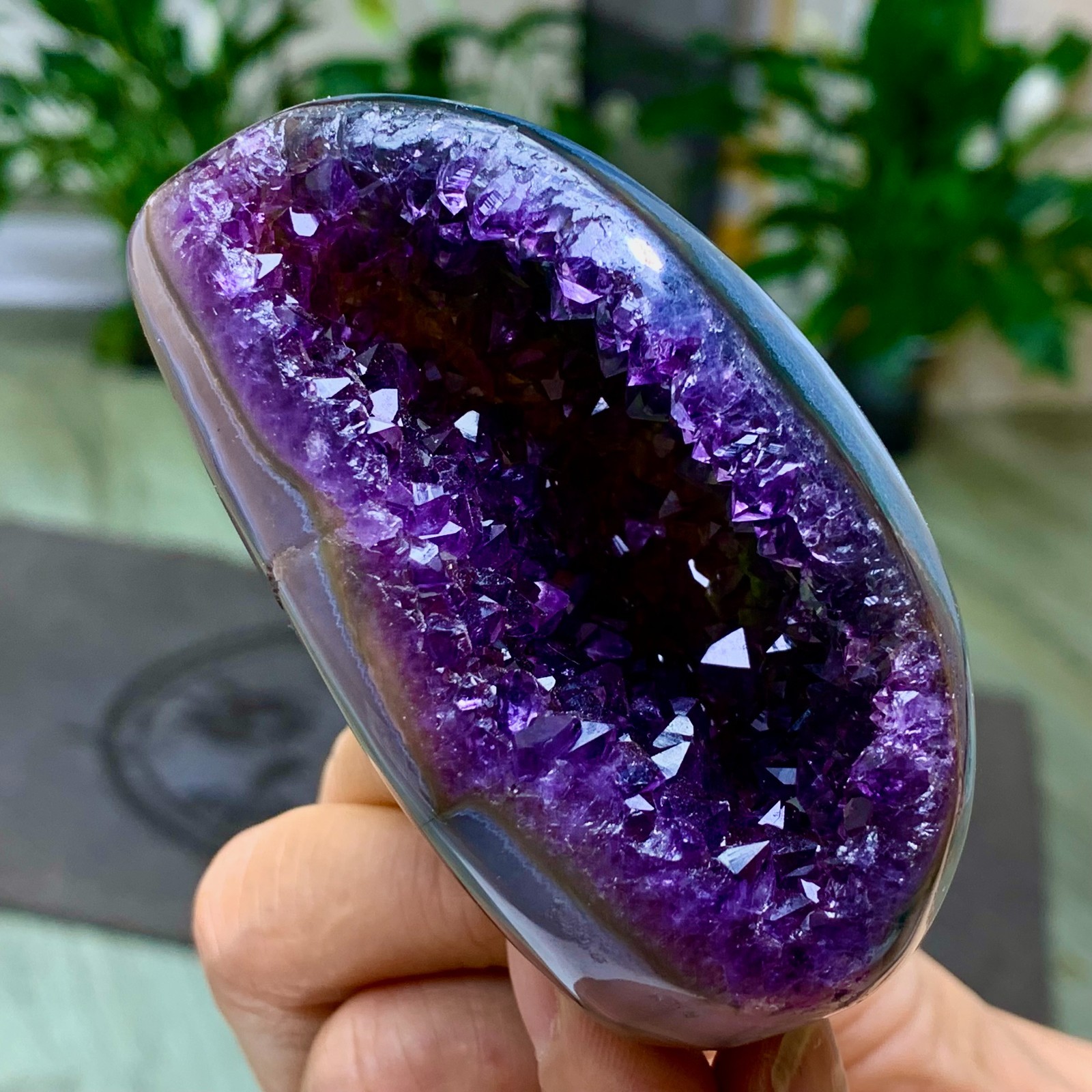 290G Natural Amethyst geode quartz cluster crystal specimen Healing