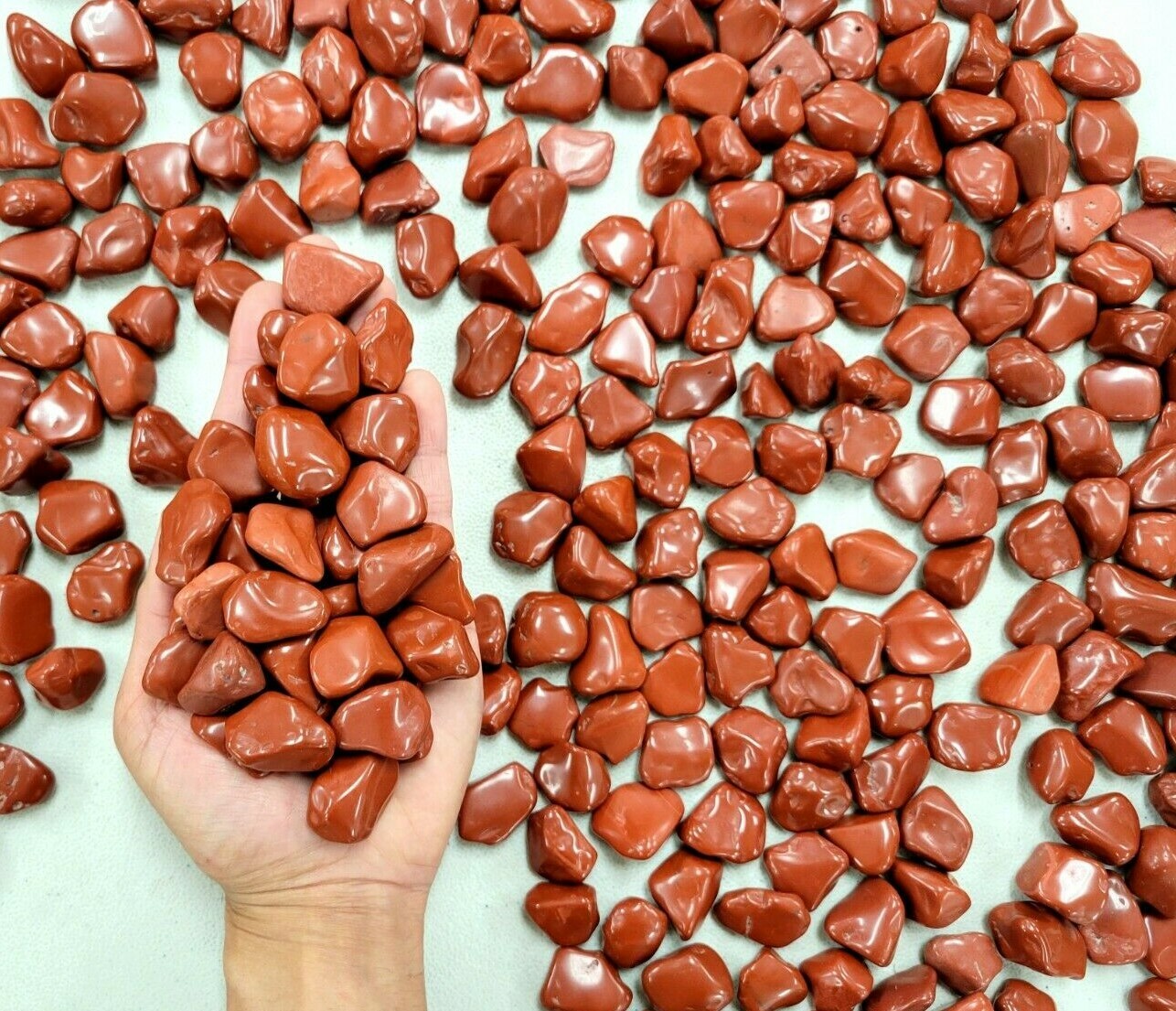 Tumbled Red Jasper Crystal Stones Pendant Size 1/2 inch to 1 inch Healing Gems