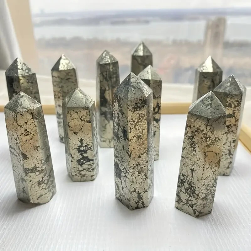 40 Choices Natural Crystal Tower Point Healing Charka Obelisk Ornament-3.1”+