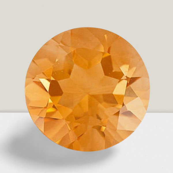 Citrine Round Cut Gemstone 3.50 Cts – 10 mm VVS Loose Gem