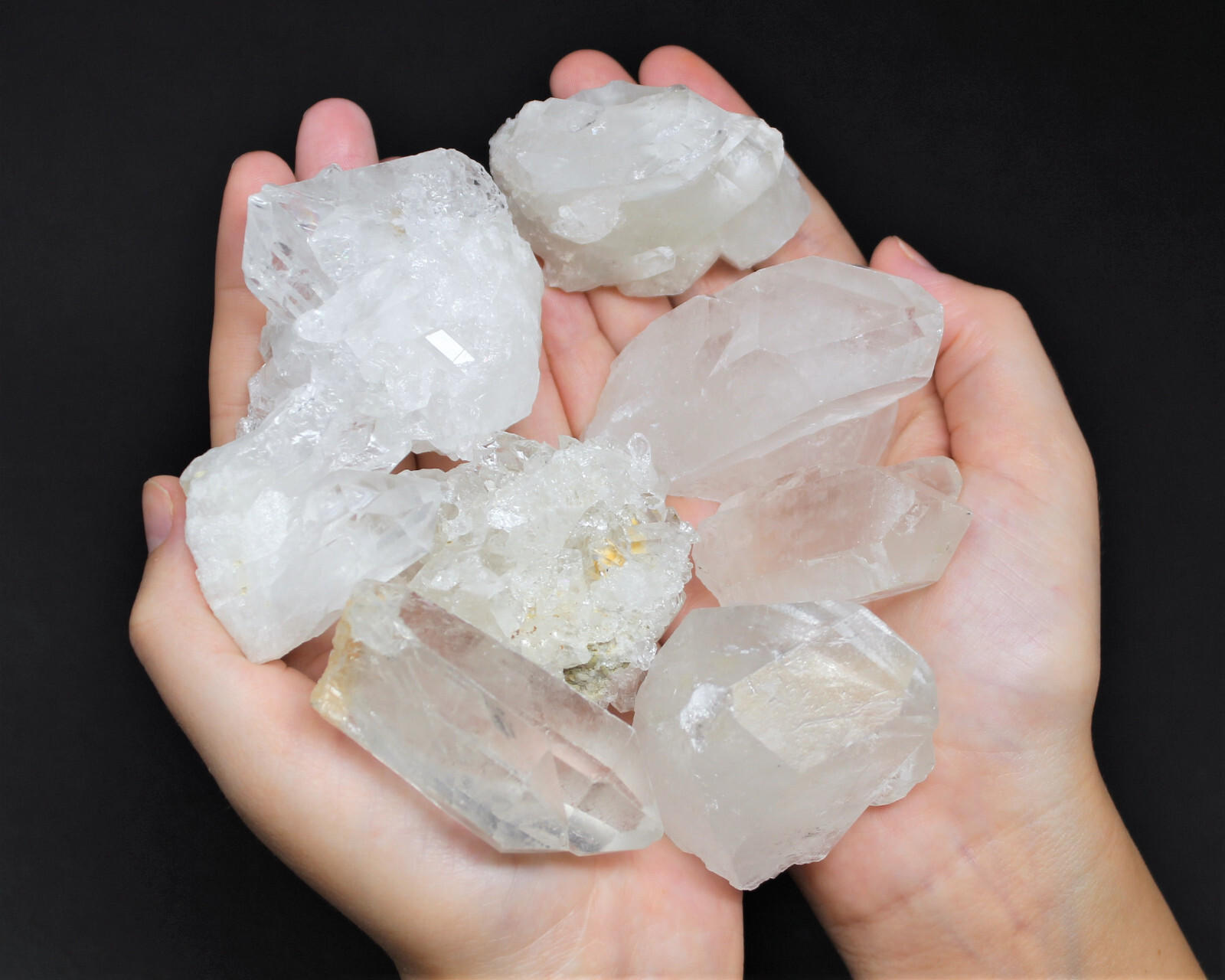 Bulk Citrine Amethyst Clear Quartz Crystal Clusters Box: 9-14 Piece Lot