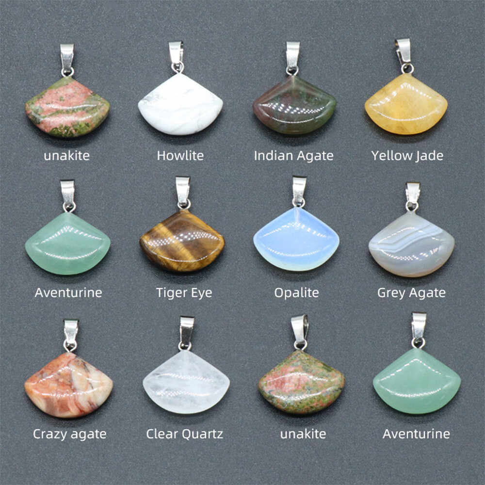 1PC Crystal Star Fan Flower Triangle Shape Pendant Beads Jewelry Making Necklace