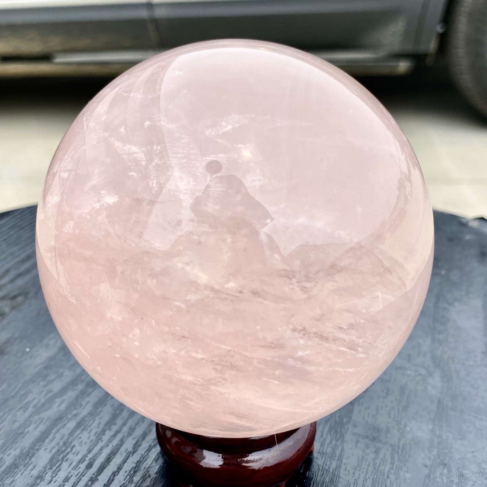 2.8LB Natural Crystal Pink Rose Chakra Quartz Sphere healing ball repair