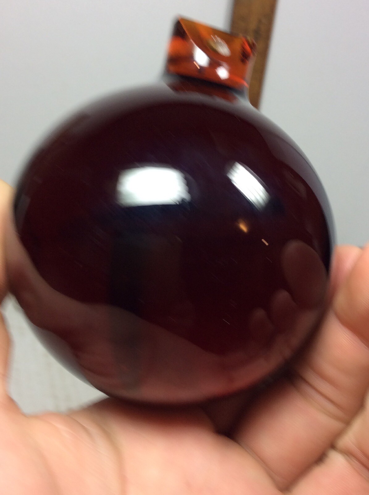 RED ORANGE BROWN ROOTBEER AMBER Crystal Balls Sphere Round Photography Decor